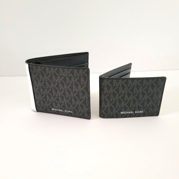 Michael Kors Cooper Billfold Passcase Wallet Bifold Bright White MK Logo - Picture 6 of 8